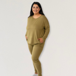 Belan . J Women's Long Sleeve Lounge Set - Basil