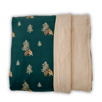Belan . J Couverture 1 TOG en rayonne de bambou - Owls/Beige