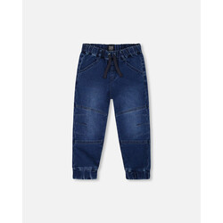 Deux Par Deux French Terry Jogger Pants Dark Blue Denim (7/10y)