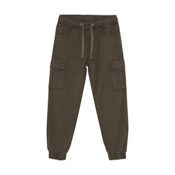 minymo Pantalon jogger en canvas - Brun foncé 10ANS