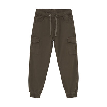 minymo Pantalon jogger en canvas - Brun foncé 10ANS