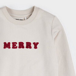 Petit Lem Pull molletonné crème «Merry» (18mois/24mois)