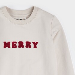 Petit Lem Pull molletonné crème «Merry» (2ans/7ans)