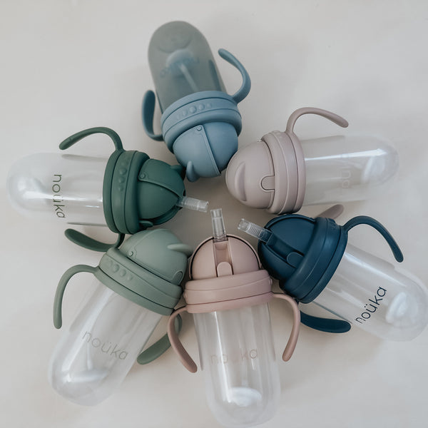 Ñouka Non-Spill Weighted Straw Cup 9 oz - Bloom