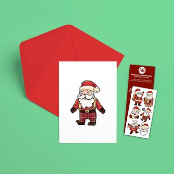 Pico Tatoo Inc Carte de souhait - Le Père Noël en pyjama