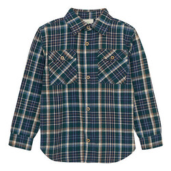 En-fant Chemise à carreaux - Bleu marin et vert fôret (2ans/10ans)