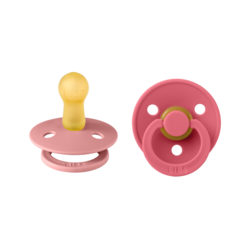 Bibs Ensemble de 2 suces 0-6 mois - Dusty Pink / Coral