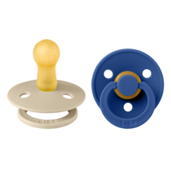 Bibs Ensemble de 2 suces en latex 0-6 mois - Vanilla / Cornflower