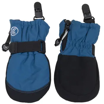Calikids Mitaines bébé avec clips (sans pouces) - Blue Saphire (12/24mois)