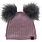 Calikids Double Faux Fur Pom Knit Hat - Lilas (9-24m/2-5y)