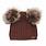 Calikids Tuque en tricot à double pompons - Caramel (9-24mois/2-5ans)
