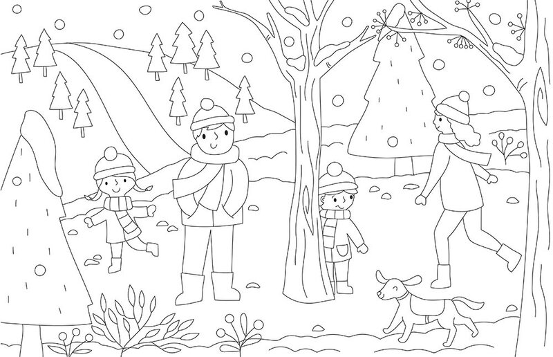 Auzou Mes grands coloriages - Joli hiver