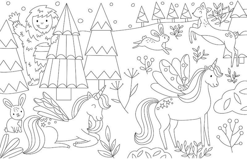 Auzou Mes grands coloriages - Joli hiver