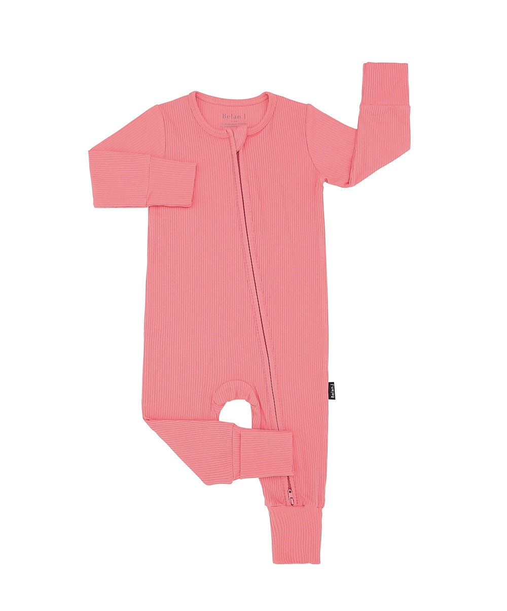 Belan . J Dormeuse côtelé avec pieds rabattables - Candy pink (6-12m/2T)