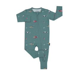 Belan . J Footless Sleeper with Fold-over Cuffs - Emergency Vehicles (6-12m/2T)