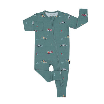 Belan . J Footless Sleeper with Fold-over Cuffs - Emergency Vehicles (6-12m/2T)