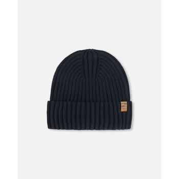 Deux Par Deux Black knit beanie - Black (2/4y-10/14y)