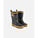 Deux Par Deux Printed Rain Boots Beige Animals On Black Background (4E/6E)