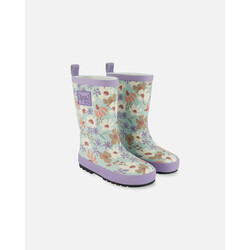 Deux Par Deux Bottes de pluie à motifs de fleurs (4E/6E)
