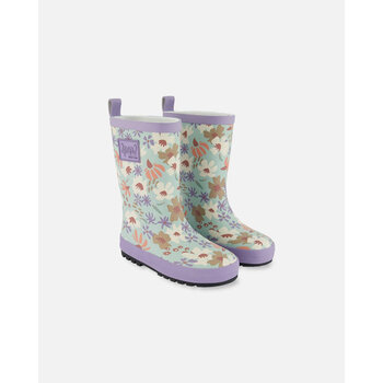Deux Par Deux Bottes de pluie à motifs de fleurs (4E/6E)
