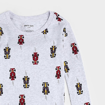 Petit Lem Ensemble pyjama chinée à imprimé de voiture de course (8ans/10ans)
