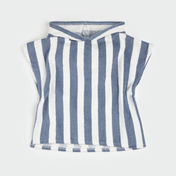 Petit Lem Faded Blue Striped Beach Poncho (3-4yr/5-7yr)