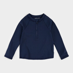 Petit Lem Long-Sleve Dress Blues Ribbed Rashguard (2yr-5yr)