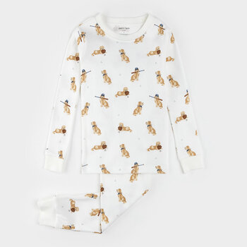 Petit Lem Ensemble pyjama blanc à imprimés golden retriever (2ans/6ans)