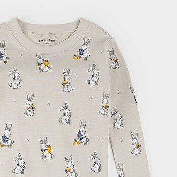 Petit Lem Ensemble pyjama crème à imprimé chasse à l'œuf (8ans/10ans)