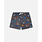 Deux Par Deux Printed Boardshorts Orange, Red, And Blue Sharks On Gray (11/12yr)