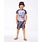 Deux Par Deux Boardshorts gris imprimé de requins rouge, orange, bleu (11/12ans)