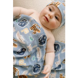 Loulou Lollipop Muslin Swaddle - Jungle Friends