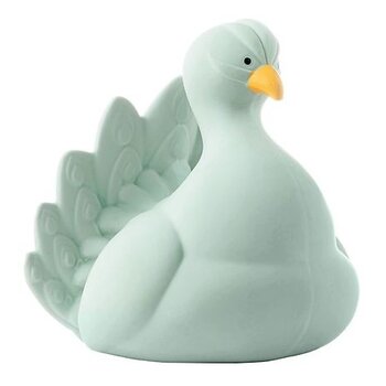 Natruba Natural rubber bath toy - Peacock Light blue