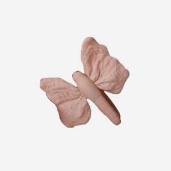 Natruba Anneau de dentition et sensoriel en caoutchouc naturel - Papillon rose