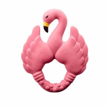 Natruba Anneau de dentition en caoutchouc naturel - Flamingo