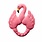 Natruba Natural rubber teething ring - Flamingo