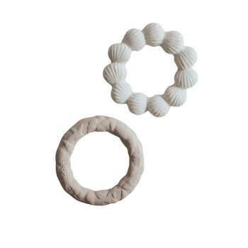 Natruba Anneaux de dentition en caoutchouc naturel - Ocean & Shell