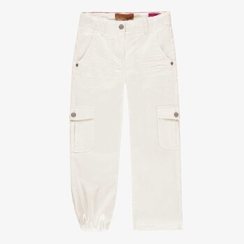 Souris Mini Pantalon de denim lyocell crème à poche utilitaire (3ans/10ans)