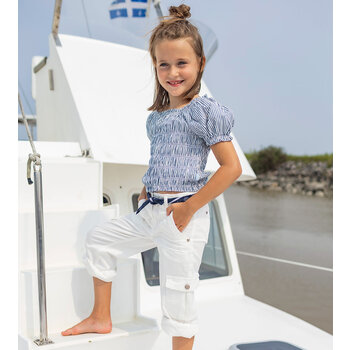 Souris Mini Striped smocked blouse