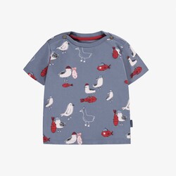Souris Mini Blue T-shirt with all over print, baby