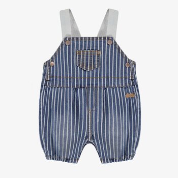 Souris Mini Blue and white overalls in striped denim