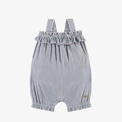 Souris Mini Blue and cream one piece with vertical stripes