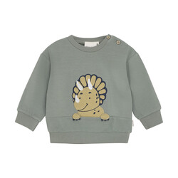 minymo Sweatshirt à imprimé de Triceratops - Vert