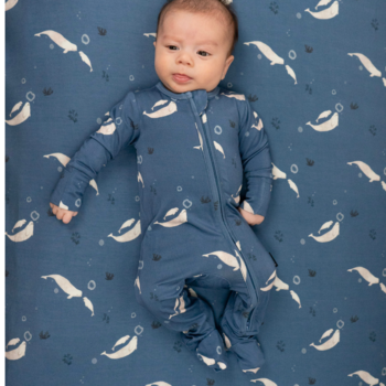 Belan . J Dormeuse avec pieds - Belugas (Newborn/3-6m)
