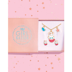 Girl Nation Fancy necklace and earrings gift set - Mermaid rabbit