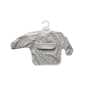 Menoum Menoum long sleeves bib - blue flowers