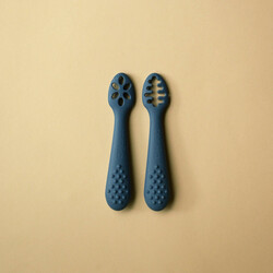 Minika Learning spoon set - Indigo