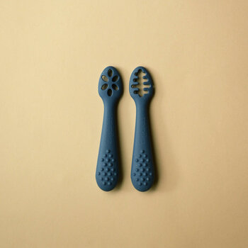 Minika Learning spoon set - Indigo