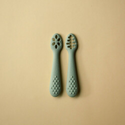 Minika Learning spoons set - Sage