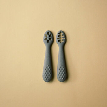 Minika Learning spoons set - Stone